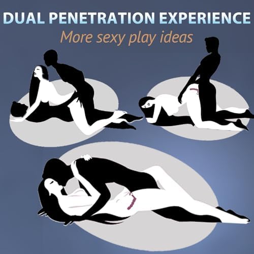 Anal Toys Anal Beads Dual Penetration Cock Ring, Couples Sex Toys Double Anal Dildo Strap On for Anal Play Pleasure & Vaginal Stimulation, Silicone Butt Plug Anal Hook Trainer with Penis Ring