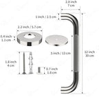 2 Pack Chrome Grab Bar 12 Inch, iMomwee Stainless Steel Non-Slip Shower Grab Bar W/Knurled Grip, Safety Bathroom Handrail, Balance Support Bar Toilet Bathtub Assist Handle for Elderly Senior Disabled