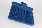 SPARTA 41082EC14 Plastic Color Coded Broom, Flagged Bristles, Long Broom With Angled Head For Large Debris, 56 Inches, Blue