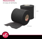 Cramer Tape Underwrap, Sports PreWrap for Athletic Ankle, Wrist, and Injury Taping Jobs, Hair Tie, Headband, Patella Support, Pre-Wrap Athletic Tape Supplies, 2.75" X 21 Yard Roll of Pre Wrap , Black