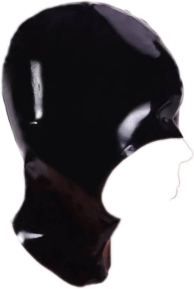 EXLATEX Latex Hood Mens Rubber Open nose and Jaw Latex Mask