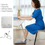 USB-Powered Plush Electric Heater Foot Warmer with 5 Temperature Settings, Double-Sided Portable Heater for Winter, Under Desk & Office Use – Perfect Idea Gift