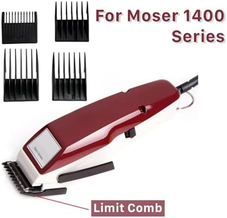 Barber Professional Universal Hair Clipper Limit Comb Replacement Cutting Guide Comb for Moser 1400 Series（4Pcs/Set ）