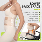 Back Brace for Men Lower Back, Ultra-Thin Back Support for Women, Lightweight Breathable Lumbar Support Pain Relief for Sciatica, Scoliosis, Herniated Disc (S)