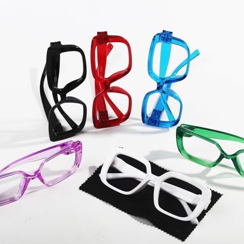 Eyekepper 6 Pack Women's Reading Glasses Metalless Screwless Spring Hinges Ladies Readers Cheaters - Mix +0.50