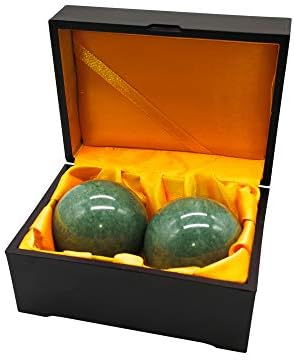 2" Greenish Stone Baoding Balls,Hand Exercise Tool
