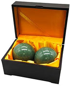 2" Greenish Stone Baoding Balls,Hand Exercise Tool