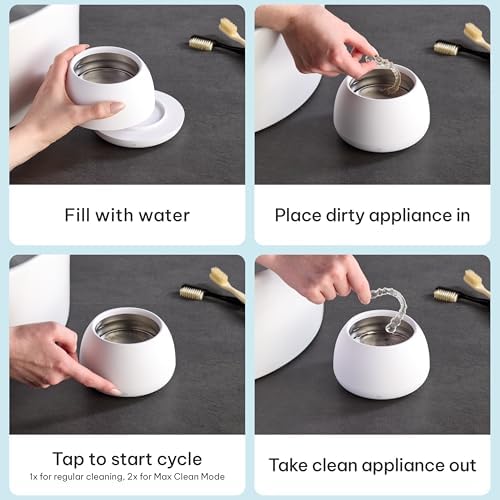 Zima Dental Pod PRO: New Ultrasonic Retainer Cleaner Machine. Market-Leading, Best Aligner Cleaner, Nightguard Cleaner, Mouthguard Cleaner, Denture Cleaner, Ultrasonic Cleaner for Oral Dental Care