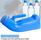 Urinal Bottle Male Urinals Portable Urine Bottle with Screw Lid 1200 ml Plastic Pee Bottles for Men
