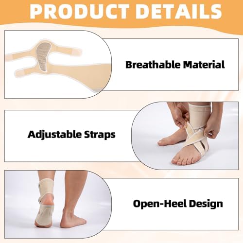1 PCS Drop Foot Brace, Adjustable Ankle Brace, Foot Brace For Injured Foot, Ankle Foot Orthosis With Support, Comfortable And Breathable Ankle Support, Foot Supports For Walking(Left)