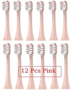 3/8/12 Pcs Compatible with SOOCAS V1/X1/X3/X5/X3U/X3PRO/v1/v2 Replacement Brush Heads Electric Toothbrush Head Soft Dupont Bristle Nozzles(12 Pcs Pink)