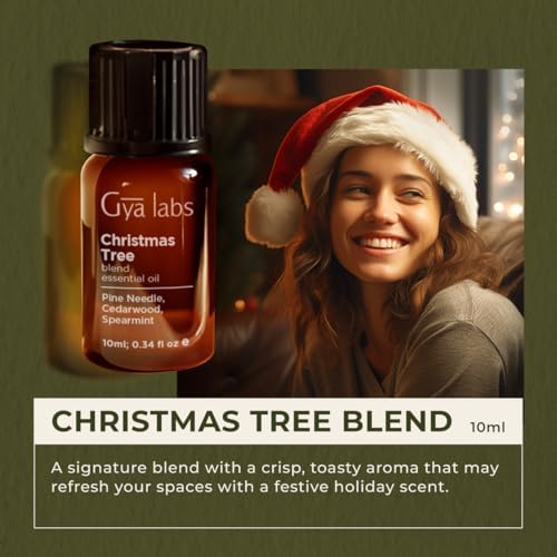 Gya Labs Christmas Tree Essential Oils Blends - 0.34 Fl Oz - for Diffuser, Home, Humidifier, Aromatherapy and DIY Candle Making Scents
