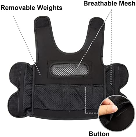 Weighted Vest for Kids with Sensory Issues, Kids Calming Weighted Compression Vest for Children - Include 6 Removable Weights