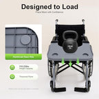 Foldable Wheelchair Tray Table with Cup Holders Wheelchair Lap Desk for Adults, Seniors Eating Reading Resting