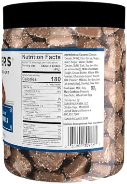 Sanders Milk Chocolate Sea Salt Caramels - 18 oz Tub