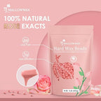 Mallowwax Hard Wax Beads, 1LB Pink Rose Wax Beans for Hair Removal, Waxing Beads Refill for Sensitive Skin, Perfect for Facial, Brazilian, Upper lip, Cheeks and Bikini Waxing at Home for Women Men