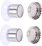Magnetic Soap Holder Wall Mounted, 2pack Suction Up Stainless Steel Savers for Bar Soap, Self-Draining Soaps Container for Shower Bathroom Kitchen Sink, Easy Clean