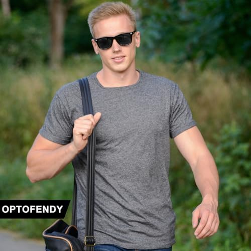 OPTOFENDY Reader Sunglasses for Women Men, Full Lens Outdoor Reading Sunglasses with Spring Hinge, UV400 Protection