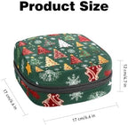 Tampons Collect Bags for Women Girls, Sanitary Napkin Storage Disposal Pouch, Lightweight Menstrual Cup Bag Snowflakes Stars Colorful Christmas Trees Pattern