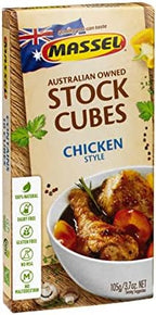 Massel Ultracube Stock Cubes Chicken Style Broth - No MSG, Gluten-Free, Bulk Pack (6 x 105g)