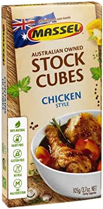 Massel Ultracube Stock Cubes Chicken Style Broth - No MSG, Gluten-Free, Bulk Pack (6 x 105g)