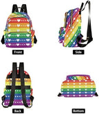 LGBTQ Gay Rainbow Pride Flag Quilted Backpack Purse for Women Fashion Small Backpack Shoulder Bag Travel Casual Daypack M