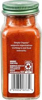 Simply Organic, Paprika Ground Certified Organic, 2.96 Ounce Container