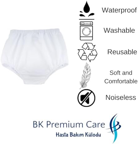 Bk Premium Care Unisex Washable Leak-Proof Adult Diaper – Comfortable Incontinence Briefs, Ideal Overnight Pullups, Mens & Womens Incontinence Underwear, Adult Cloth Diapers (Medium)