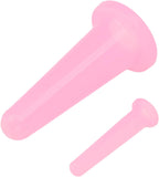2Pcs Pink Cupping Set, Mini Silicone Face Cupping Set Vacuum Suction Massage Cups Anti Cup Facial Cupping Set for Adults, Anti Wrinkle, Promotes Sleep, Manual Back Massagers