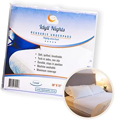 Washable Incontinence Bed Pad 36" x 72" – Soft, Absorbent & Waterproof Mattress Protector with Tuck-in Sides – Large King Size Reusable Pads for Kids, Adults, Seniors & Pets