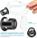 KALLORY Portable Jewelers Monocular Magnifier, Magnifying Glass, Eye Loop Magnifier Lens, Watchmaker Loupe Watch Repair Tool for Textile Optical Circuit Close Work