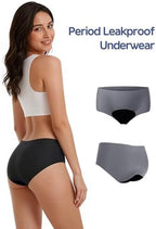 TIICHOO Seamless Period Underwear for Women Lightweight No Show Period Panties with Laundry Bag 5-Pack