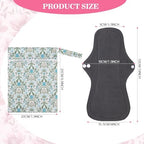 PHOGARY 7 Pack Reusable Menstrual Pads Large Sanitary Pads Set for Heavy Flow with 1 Wet Bag, Washable Overnight Cloth Panty Liners with Wings for Women, 33cm