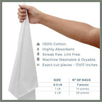 VALENGO New Lint Free Rags – 100% Cotton Cloth, Soft T-Shirt Rags, Lint Free Cloth for Staining Wood, Cast Iron, Dusting, Polishing, Painting and Cleaning – Reusable & Absorbent – 17”x17” (Pack of 7)