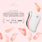 ProSculpt Heated Gua Sha Facial Massager – Electric Guasha Tool for Face Sculpting, Relaxation & Skincare | Soothing Vibration Facial Massage Tool with Contoured Design (White)