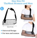 ElevateTech Mesh Arm Shoulder Sling, Breathable Shoulder Immobilizer Shower Adjustable Suitable for Left And Right Arms Comfort Type Men Women Elbow Wrist (Black)