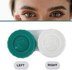 Sports Vision's Contact lens Cases - Flat Design Colorful Contact Lens Box Left/Right Eyes Holder Container, Outdoor Mini Contact Lens Storage case 6 Pieces Made in the UK Screw Top