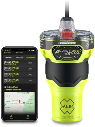 ACR GLOBALFIX™ V5 AIS EPIRB - SOS GPS Global Coverage Return Link Service, Mobile App - CAT 1 Auto Release Float Free Bracket (2851) - Local AIS & Global Satellite Emergency Signaling Search & Rescue