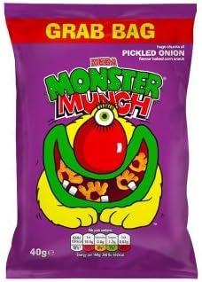 Mega Monster Munch Grab Bag Pickled Onion Flavour Baked Corn Snack (40g x 30)