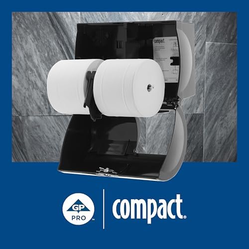 Georgia-Pacific Compact Coreless 2-Ply Recycled Toilet Paper by GP PRO (Georgia-Pacific), 19378, 1,500 Sheets Per Roll, 18 Rolls Per Case