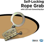 AFP Self-Locking Rope Grab with 2.25 inch Connecting Eye, used with 5/8’’ Lifeline Rope, For Construction, Climbing, Fall-Protection, 310 lb. Capacity (OSHA/ANSI Compliant)