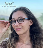 Eyekepper 5-pack Spring Hinges Round Retro Reader Reading Glasses Amber +1.75