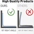 2 Hole L Shaped 90 Degree Angle Connector Bracket, Thickness 4.8 mm, Fit for 1/2" Bolt in 1-5/8" Strut Channel, Steel Galvanized, 10 Pack