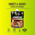 Reggae Spice Jamaican Jerk BBQ Marinade | 60-Second Authentic Wet Rub Seasoning Sauce for Cooking Meats | Gluten Free, Vegan, and Keto Friendly | 11 oz (Sweet & Sassy Pouch)