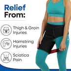 Hip Brace Thigh Compression Sleeve | Sciatica Pain Relief Device | Hamstring & Groin Compression Sleeve Wrap for Sciatic Nerve Relief | Hip Support Braces Thigh Brace for Women & Men SMALL / LEFT LEG