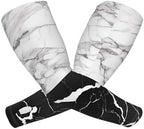 (Black White Marble) Cooling Arm Sleeves with Thumb Hole Outdoor Gardening Sun Sleeves for Men Women