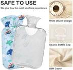 Helicopter Flying Hot Cold Water Bottle with Fleece Cover PVC Hot Water Bag 1 Liter