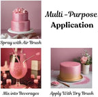Edible Glitter Sprinkles for Cake Decorating, Drinks, Cookie, Icing, Dessert Decorations, Sparkly Luster, Food-Grade, Vegan, Gluten Free, Kosher, Bulk 10g, Pink