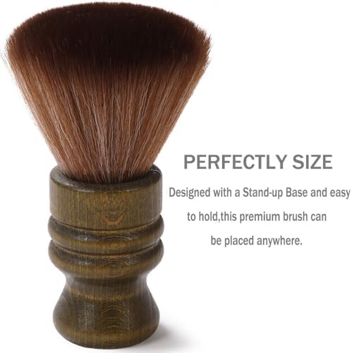 Barber Neck Duster Brush - Borogo Professional Barber Hair Cutting Cleaning Hairbrush Styling Tool (Neck brush+Black brush)