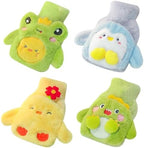 Cute Hot Water Bottle, 500ML (17oz) Hot Water Bag with Plush Cover for Pain Relief, Period Cramps, Hot and Cold Compress, and Winter Warmth (Frog)
